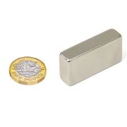 40 x 10 x 20mm thick N42 Neodymium Magnet - 18.6kg Pull