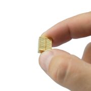 5 x 5 x 1.2mm thick N50 Neodymium Magnet - 0.4kg Pull (GOLD Plated)